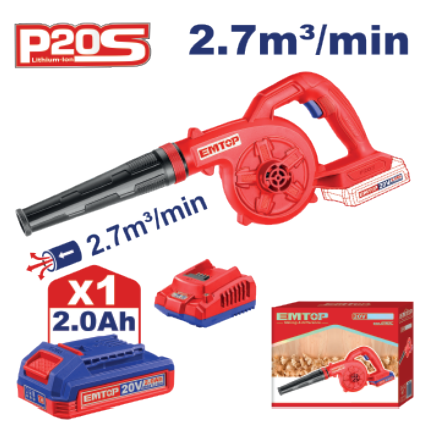 TurboBreeze 20V Cordless Blower, Lightweight, High Airflow, Long-Lasting Battery Life